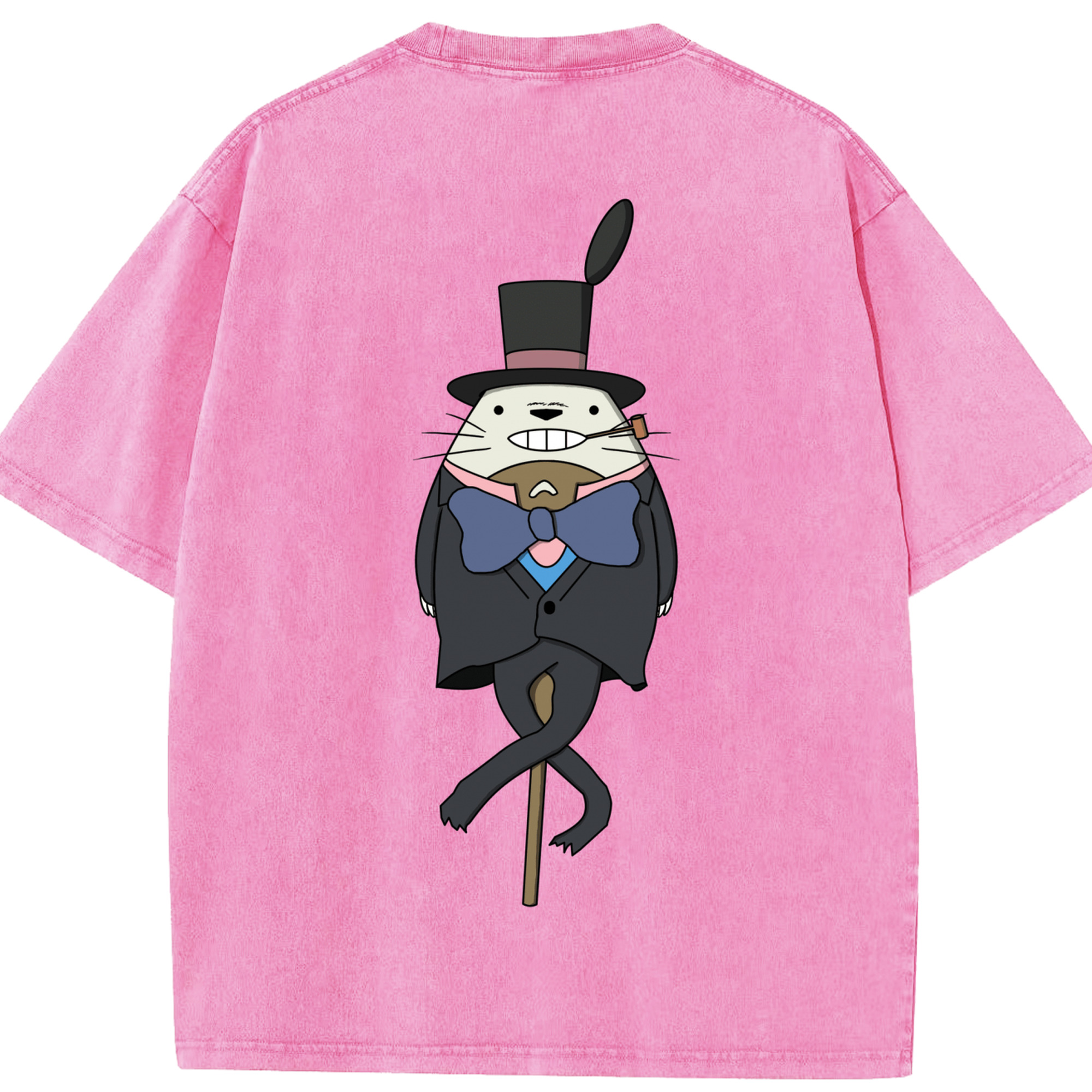 （画像用） となりのトトロ 草壁メイ 草壁サツキ My Neighbor Totoro Satsuki Kusakabe Mei Kusakabe 綿100% ヴィンテージ風 半袖Tシャツ（背面プリント）